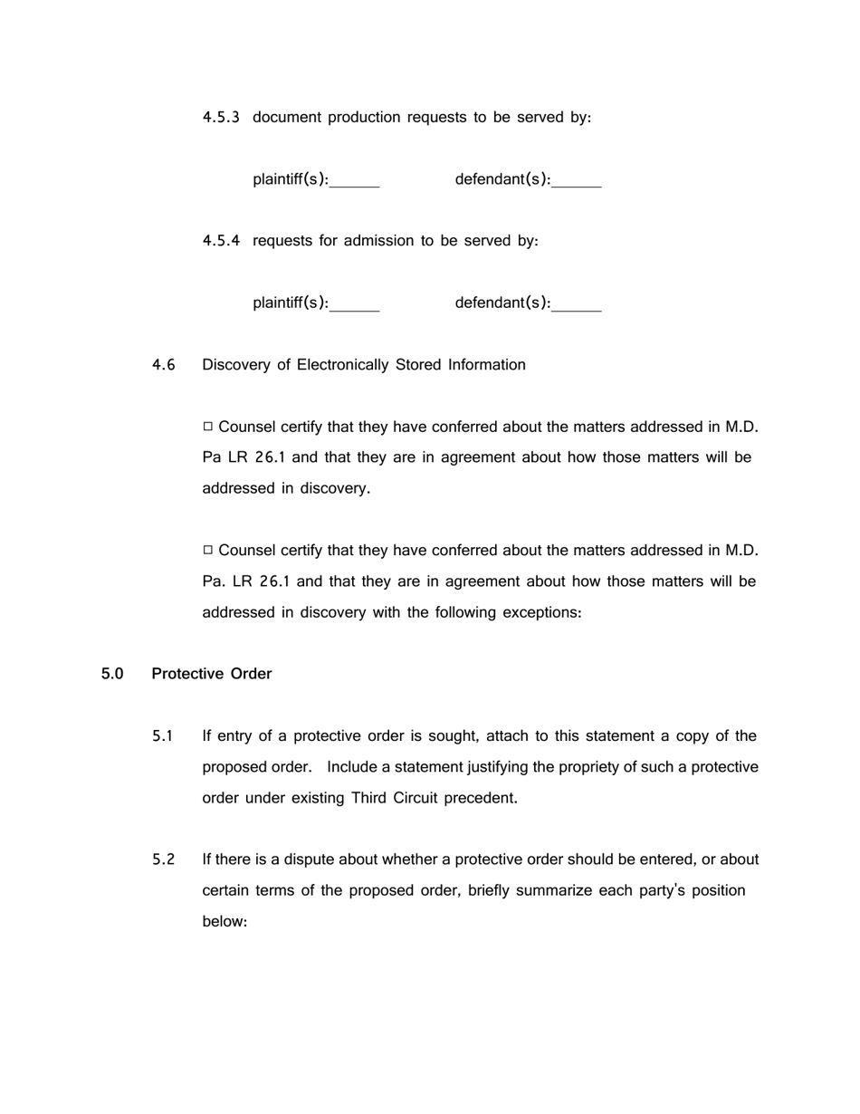 Joint Case Management Plan - Pennsylvania, Page 8
