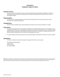 Form SORM-29F &quot;Employee's Report of Injury&quot; - Texas, Page 2