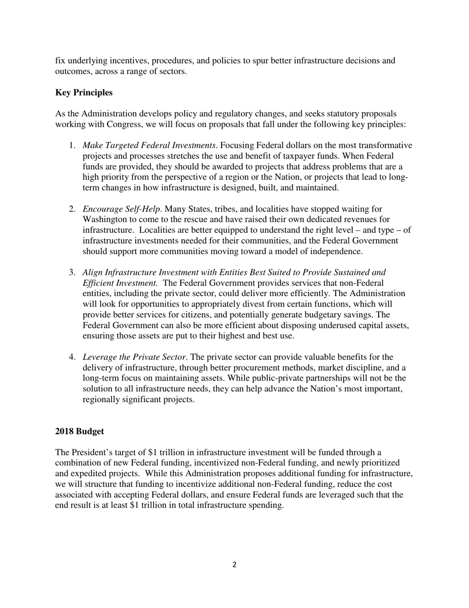 Fact Sheet 2018 Budget: Infrastructure Initiative, Page 2