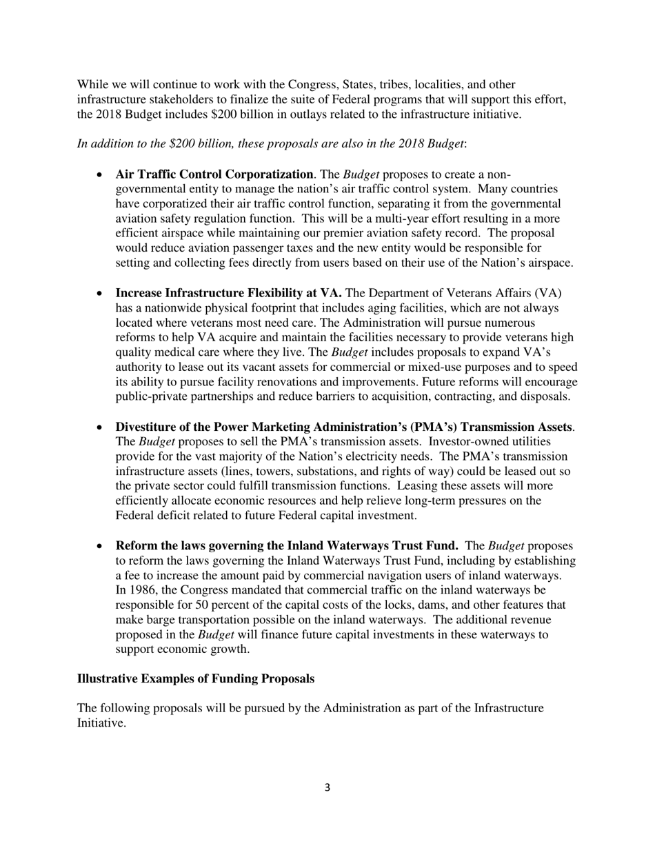 Fact Sheet 2018 Budget: Infrastructure Initiative, Page 3