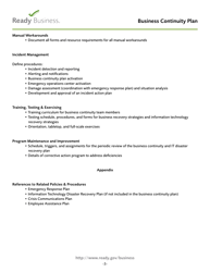 Business Continuity Plan, Page 3