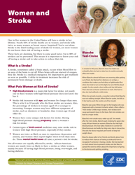 Document preview: Women and Stroke Fact Sheet