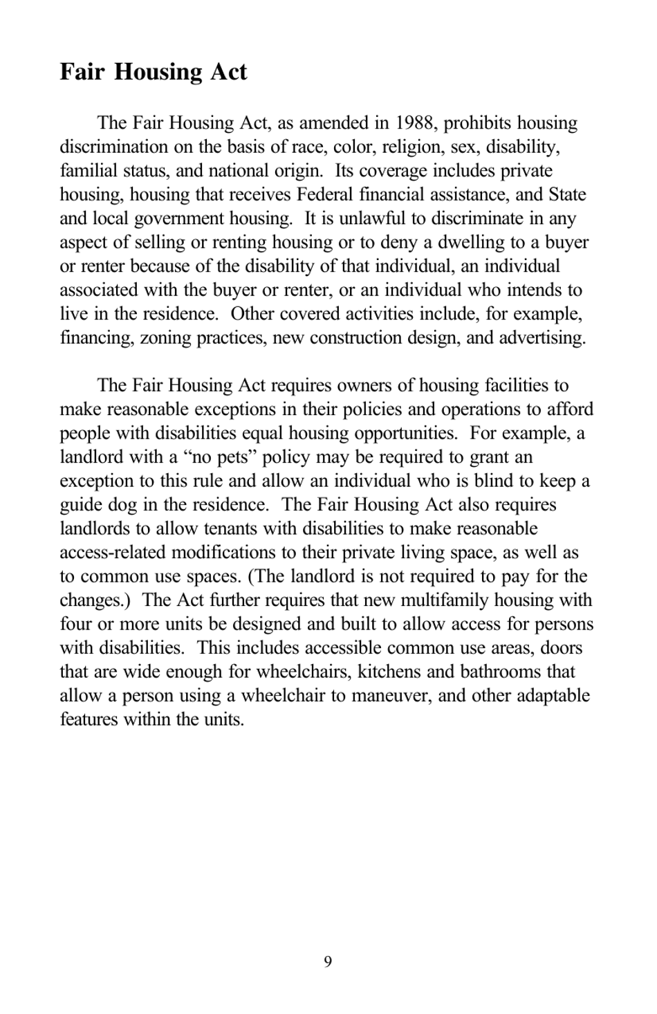 A Guide to Disability Rights Laws, Page 11