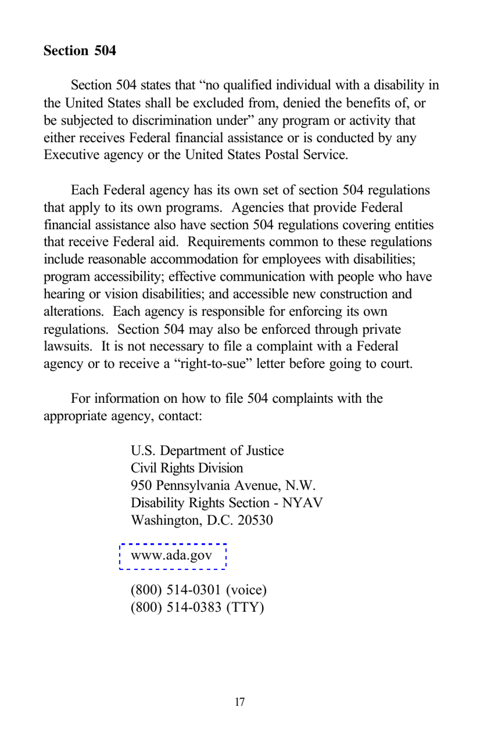 A Guide to Disability Rights Laws, Page 19