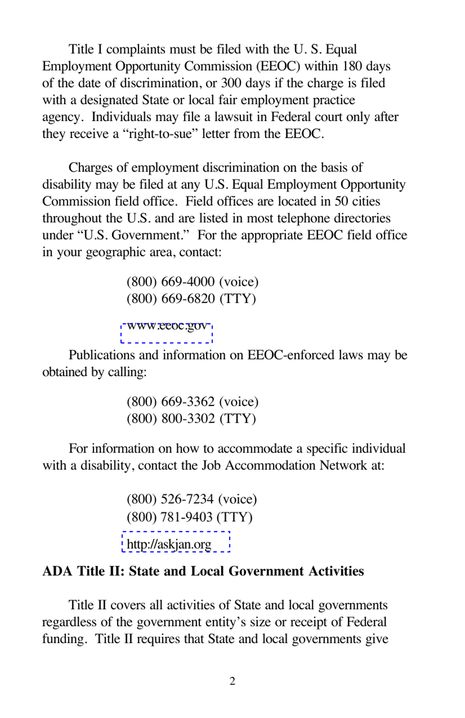 A Guide to Disability Rights Laws, Page 4