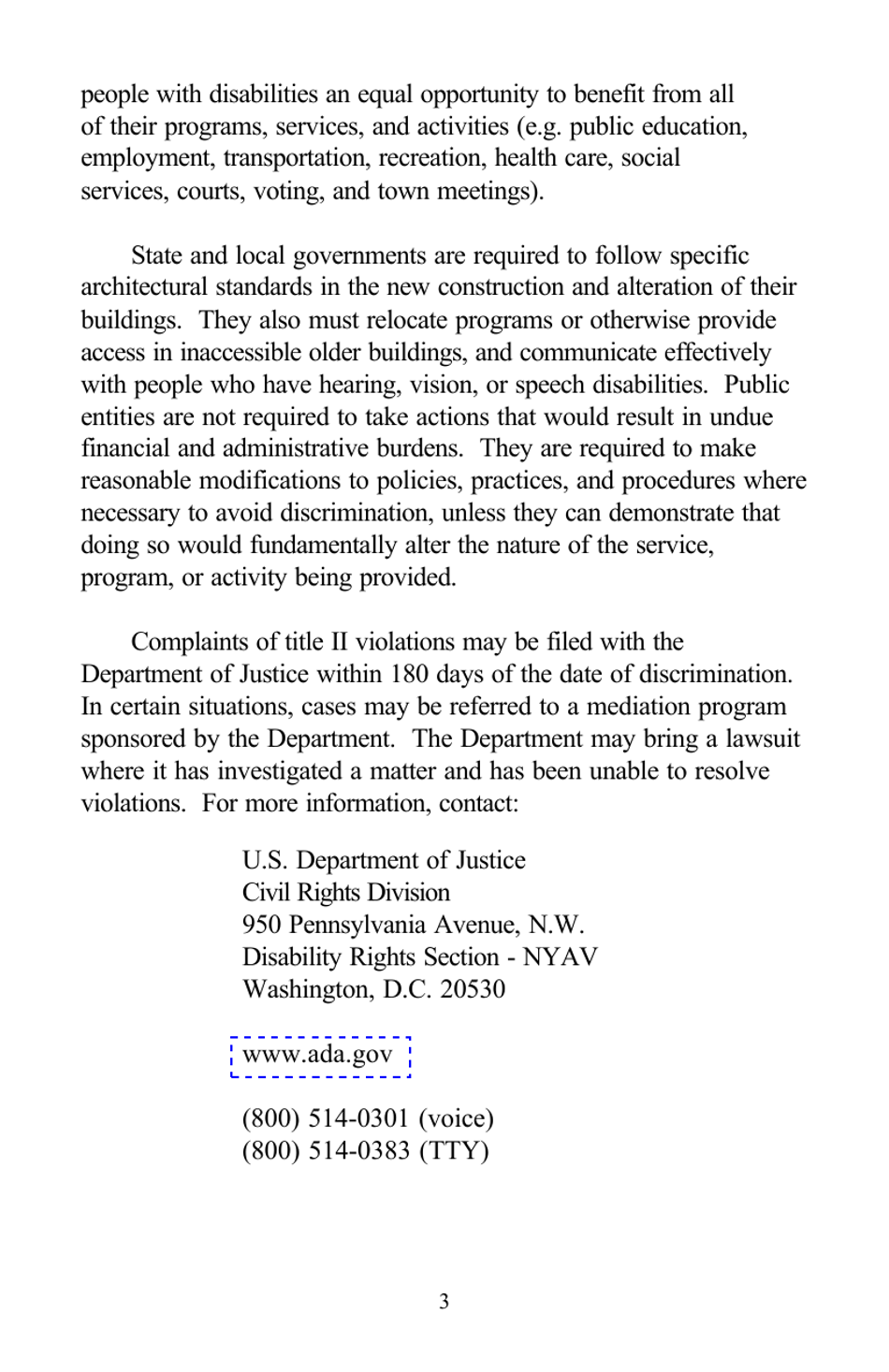 A Guide to Disability Rights Laws, Page 5