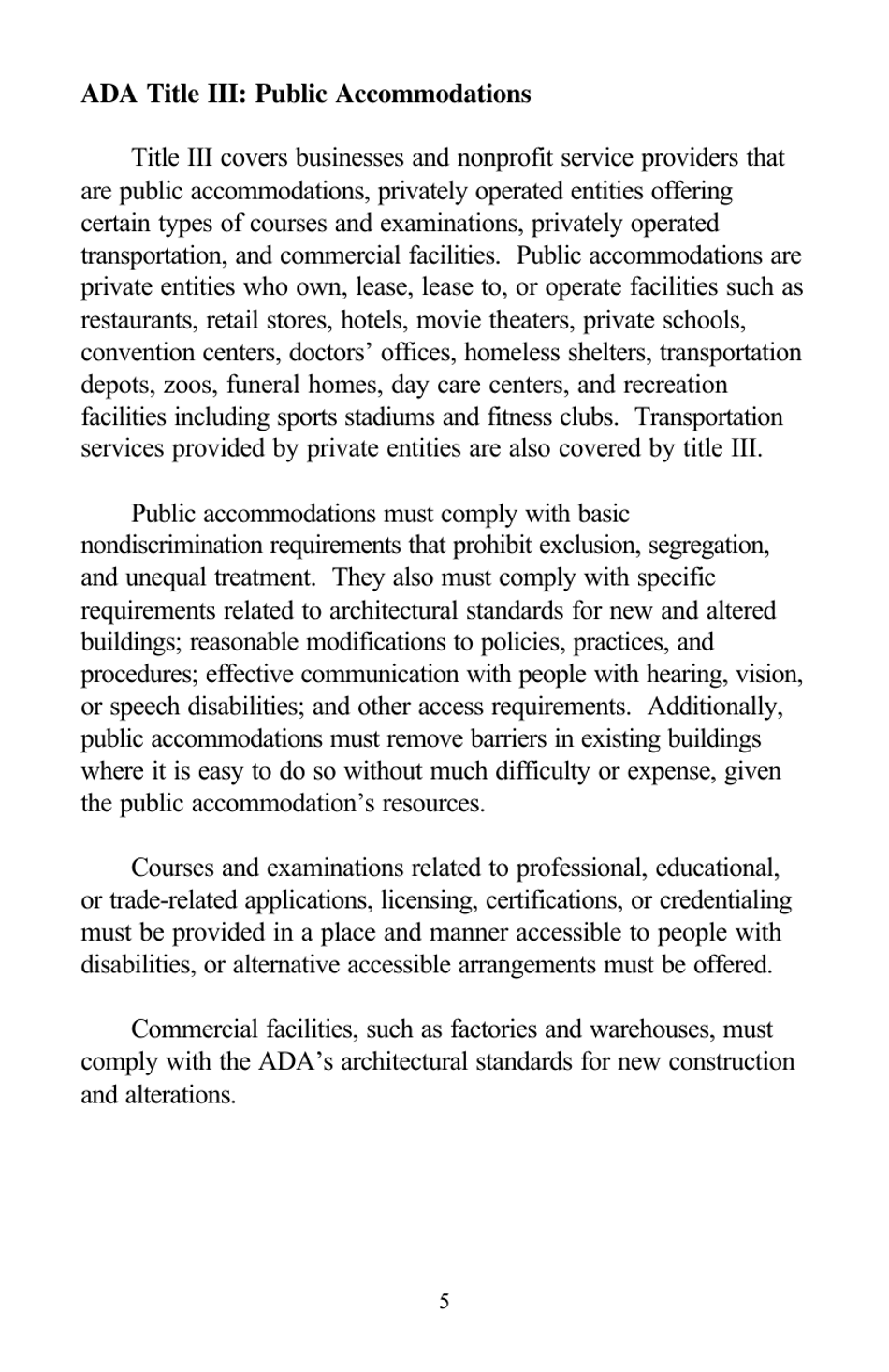 A Guide to Disability Rights Laws, Page 7