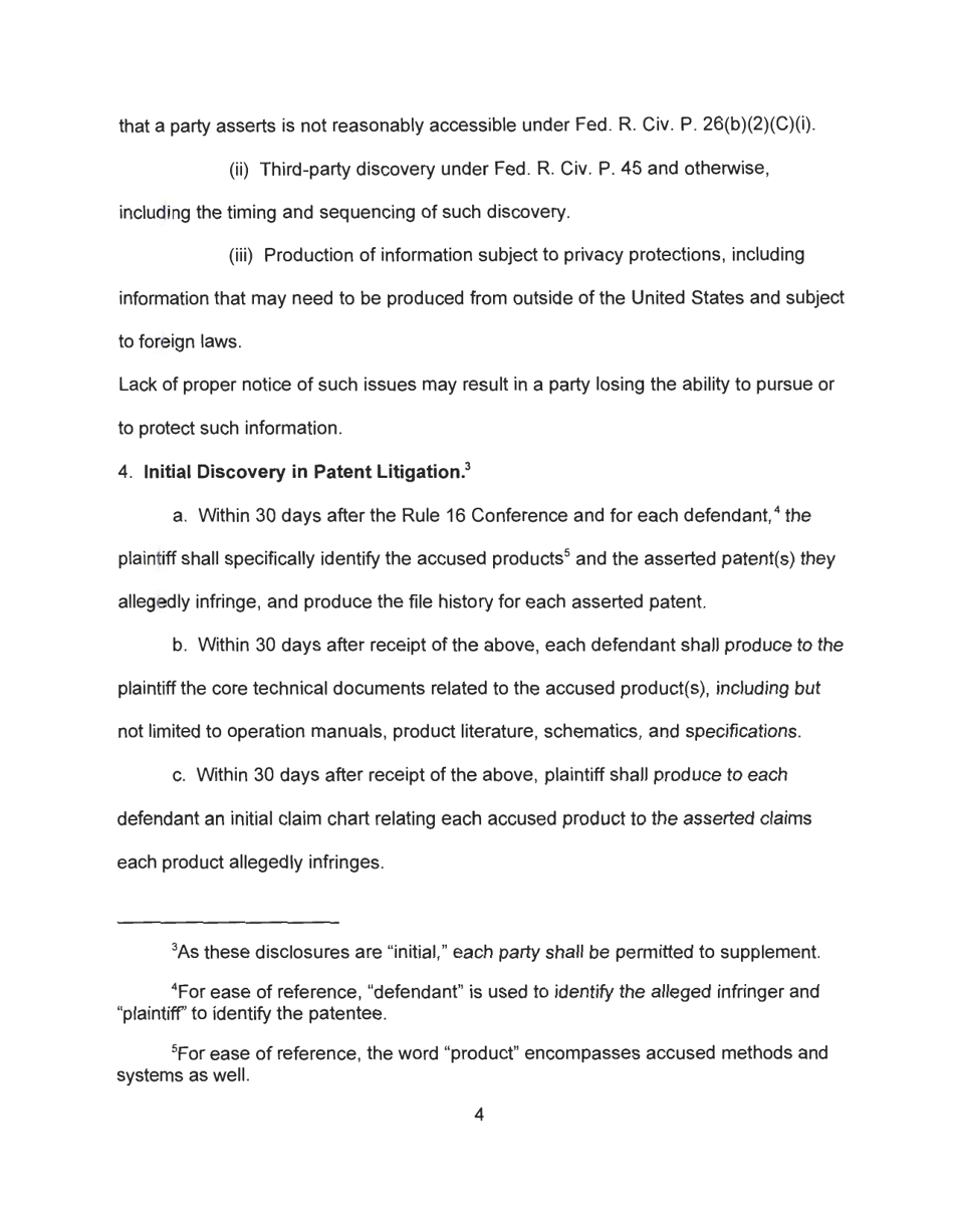 Default Standard for Discovery, Including Discovery of Electronically Stored Information (esi) - Delaware, Page 4