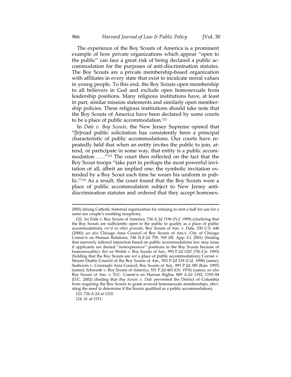 Or for Poorer? How Same-sex Marriage Threatens Religious Liberty - Roger Severino, Harvard Journal of Law  Public Policy, Page 28