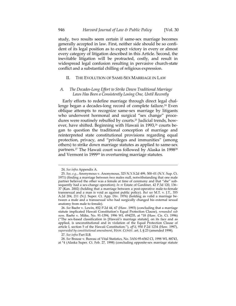 Or for Poorer? How Same-sex Marriage Threatens Religious Liberty - Roger Severino, Harvard Journal of Law  Public Policy, Page 8
