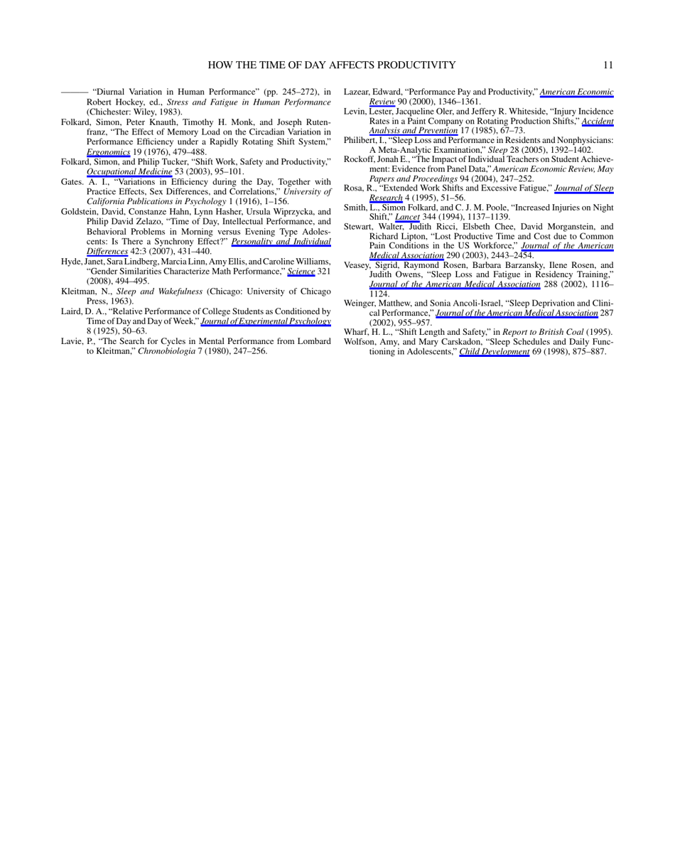 How the Time of Day Affects Productivity: Evidence From School Schedules - Nolan G. Pope, the Review of Economics and Statistics, Page 11
