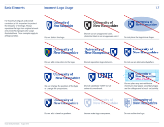 Visual Identity Standards Guide - University of New Hampshire, Page 10