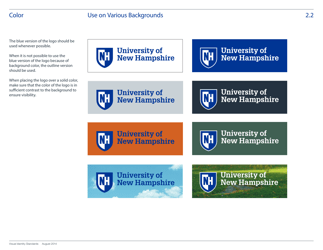 Visual Identity Standards Guide - University of New Hampshire, Page 13