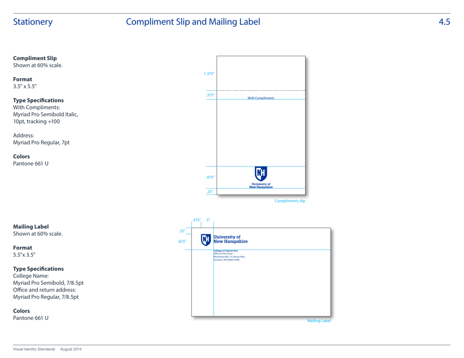 Visual Identity Standards Guide - University of New Hampshire, Page 20