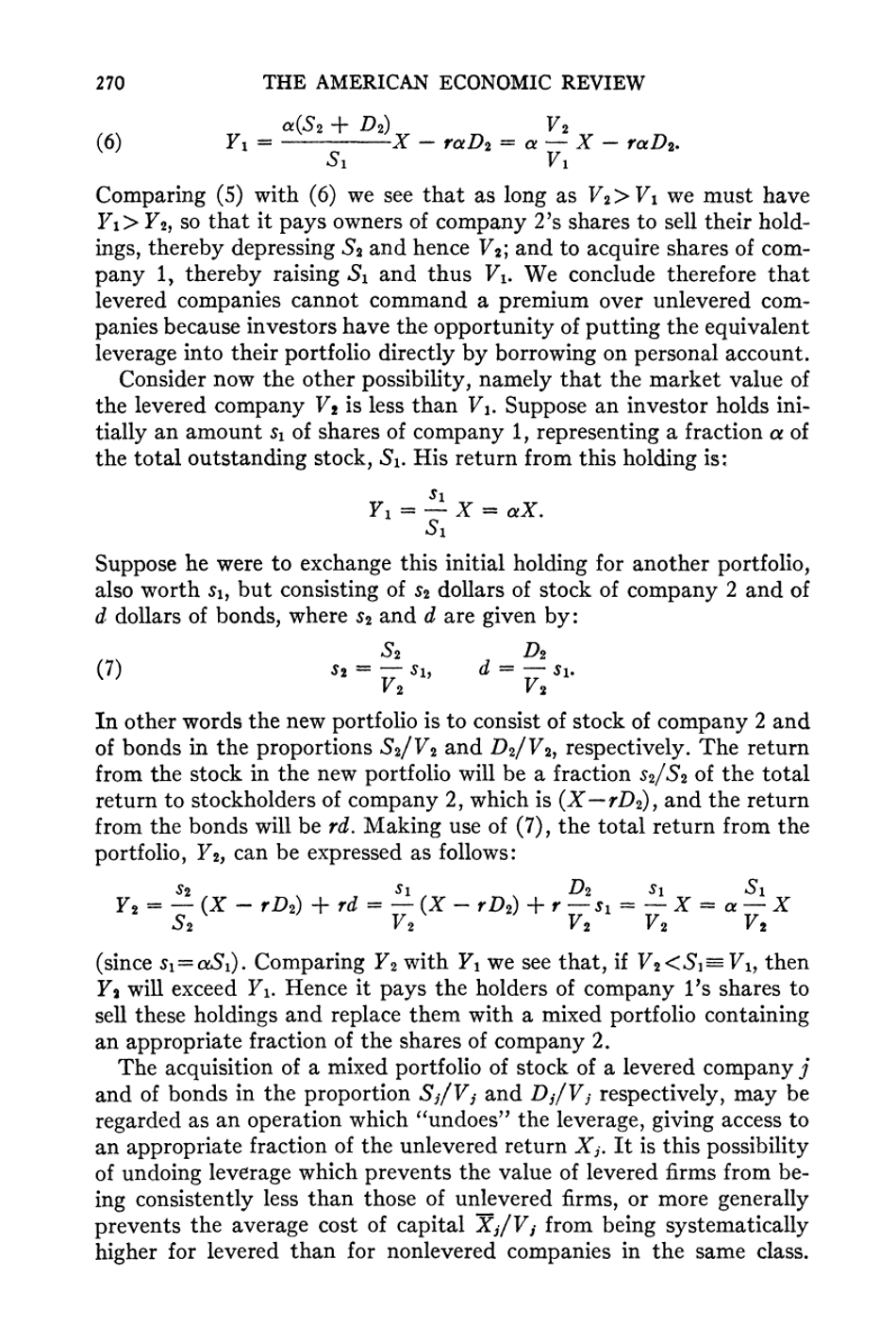 The Cost of Capital, Corporation Finance and the Theory of Investment - Franco Modigliani, Merton H. Miller, American Economic Review, Page 11