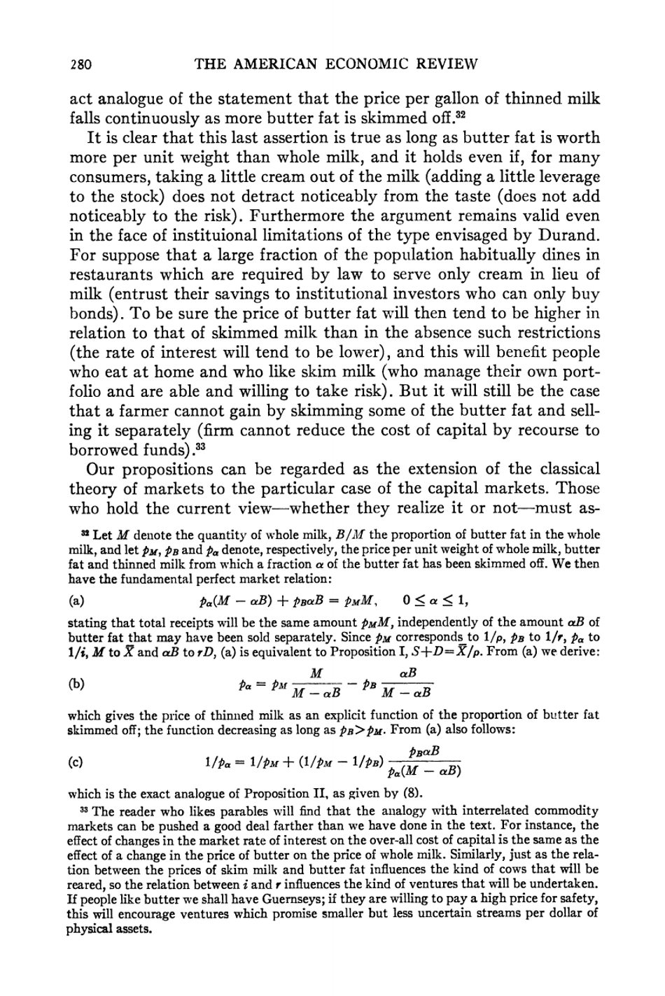 The Cost of Capital, Corporation Finance and the Theory of Investment - Franco Modigliani, Merton H. Miller, American Economic Review, Page 21