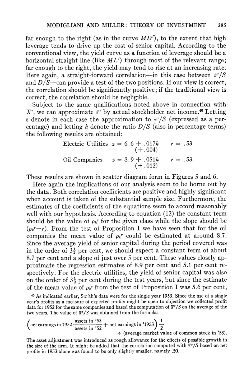 The Cost of Capital, Corporation Finance and the Theory of Investment - Franco Modigliani, Merton H. Miller, American Economic Review, Page 26