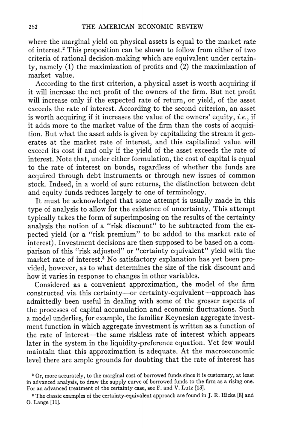 The Cost of Capital, Corporation Finance and the Theory of Investment - Franco Modigliani, Merton H. Miller, American Economic Review, Page 3