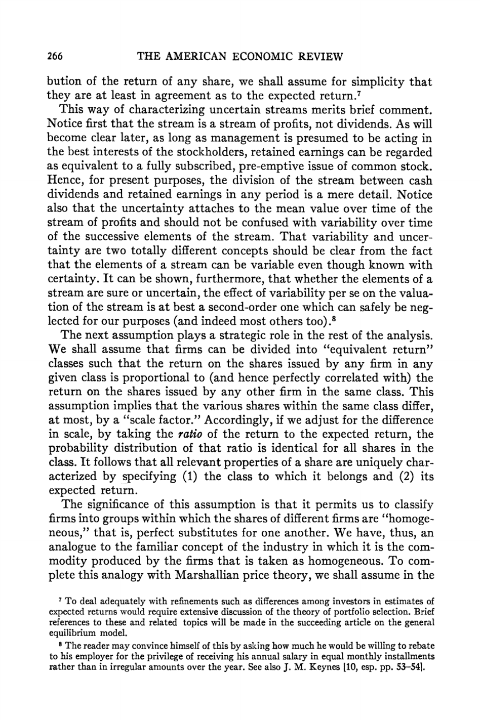 The Cost of Capital, Corporation Finance and the Theory of Investment - Franco Modigliani, Merton H. Miller, American Economic Review, Page 7