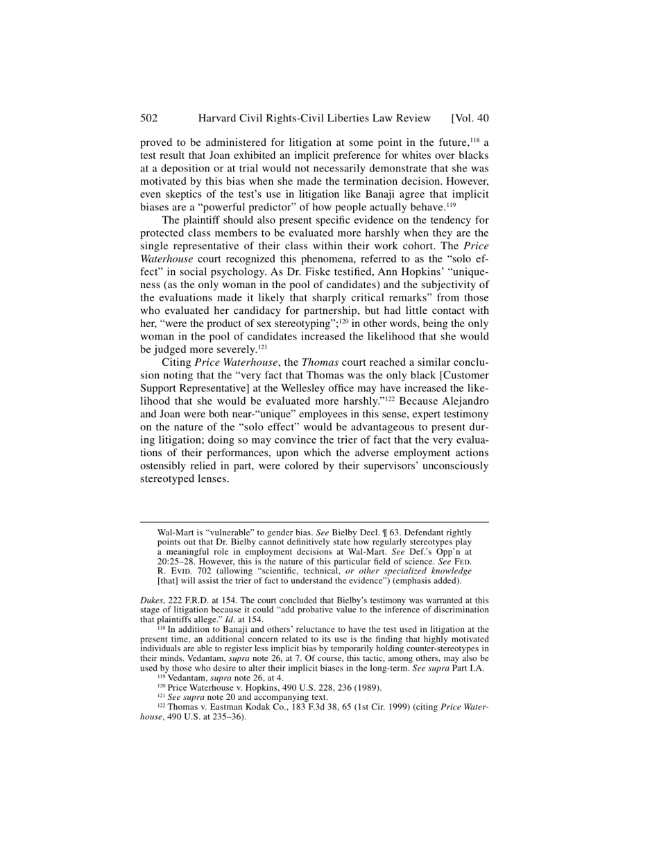 Unconscious Bias Theory in Employment Discrimination Litigation - Audrey J. Lee, Harvard Civil Rights-Civil Liberties Law Review, Page 22