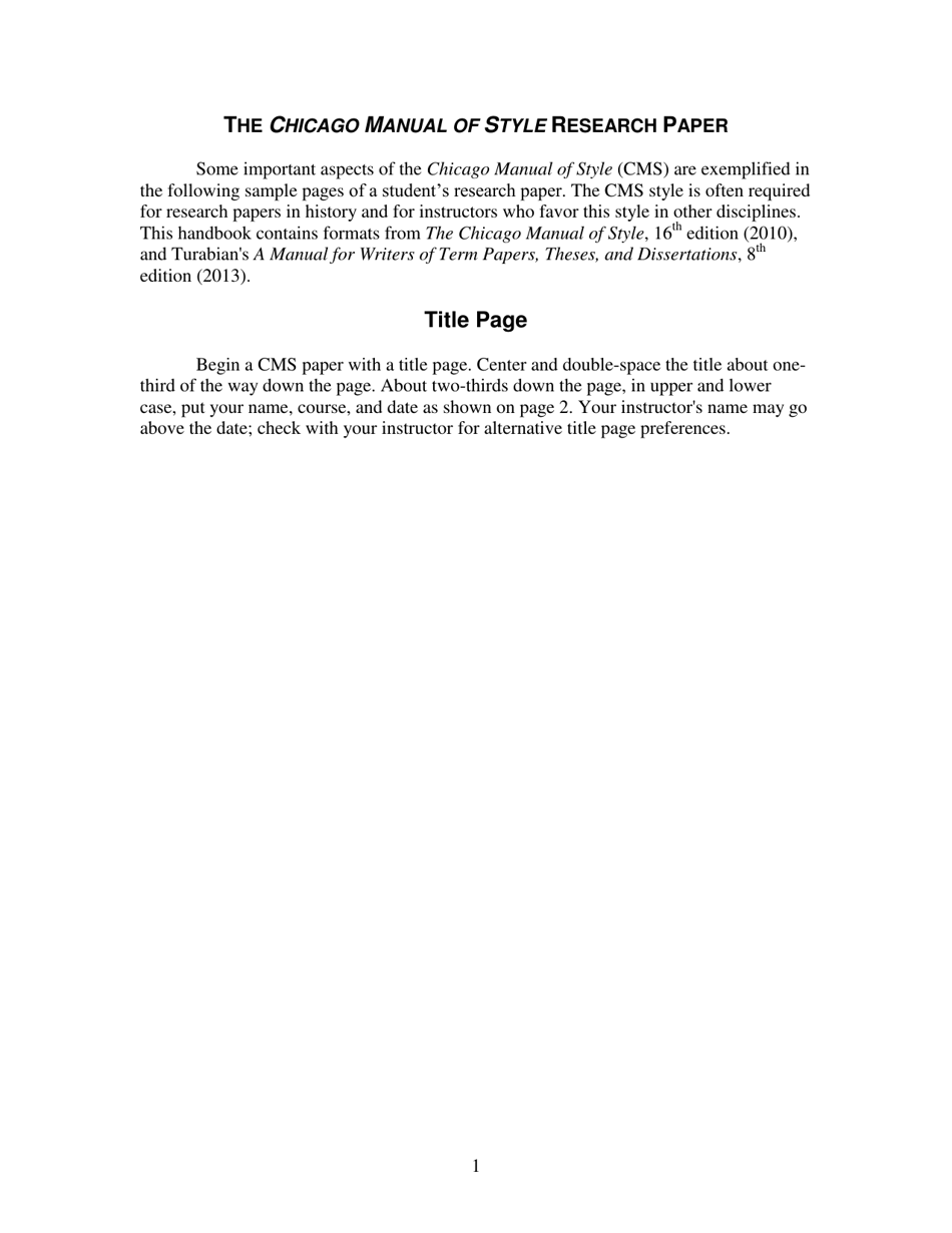 Term Paper Handbook for Chicago (Turabian) Style - Sierra College, Page 3
