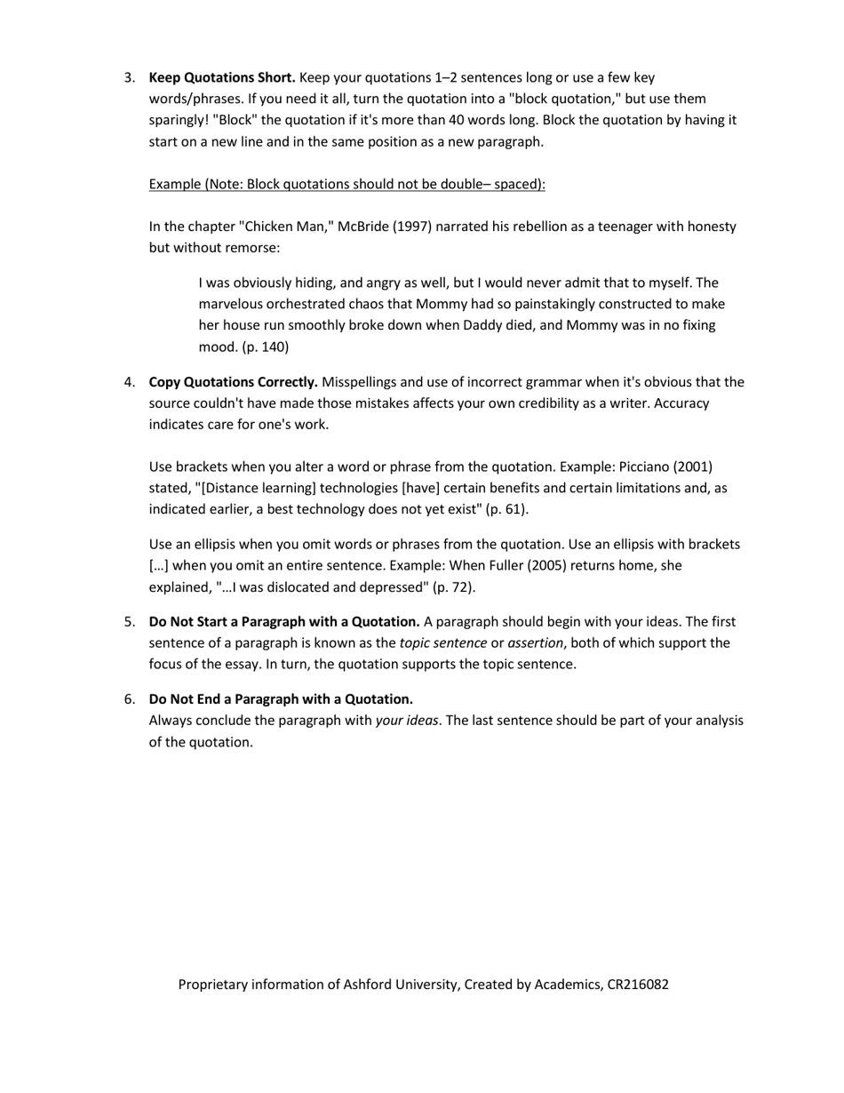 Integrating Quotes Into Your Essay - Ashford University, Page 3