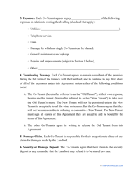 Co-tenancy Agreement Template - Sixteen Points, Page 2