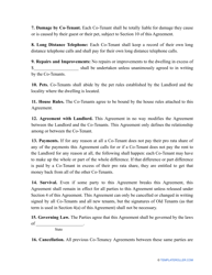Co-tenancy Agreement Template - Sixteen Points, Page 3