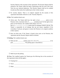Vacation Rental Agreement Template, Page 3