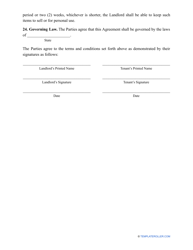 Vacation Rental Agreement Template, Page 6