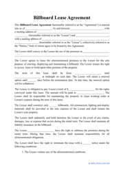 &quot;Billboard Lease Agreement Template&quot;