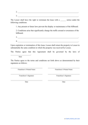 Billboard Lease Agreement Template, Page 2
