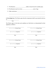 Timeshare Agreement Template, Page 2