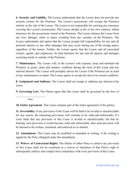 Storage Space Lease Agreement Template, Page 2