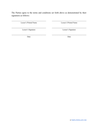 Storage Space Lease Agreement Template, Page 3