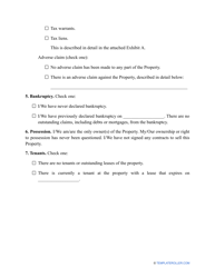 Affidavit of Title Form, Page 3