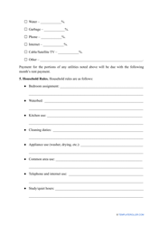 Room Rental Agreement Template - Nine Points, Page 2