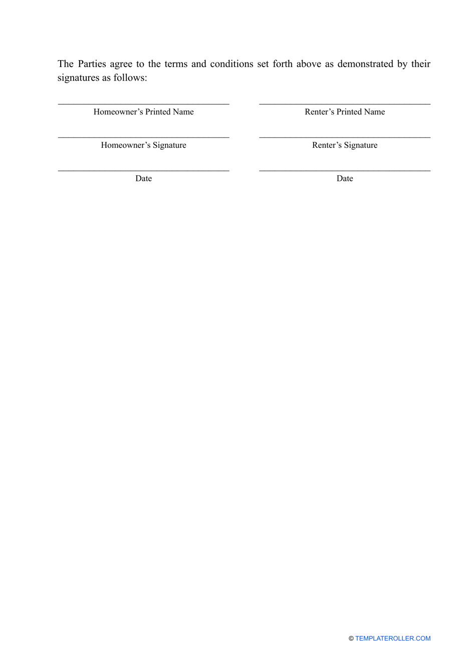 Room Rental Agreement Template - Nine Points, Page 4