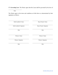 Lease Option Agreement Template, Page 5