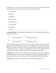 Roommate Agreement Template, Page 2