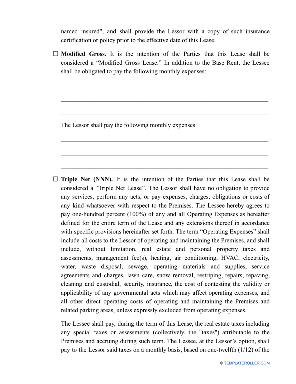 Office Space Lease Agreement Template, Page 3
