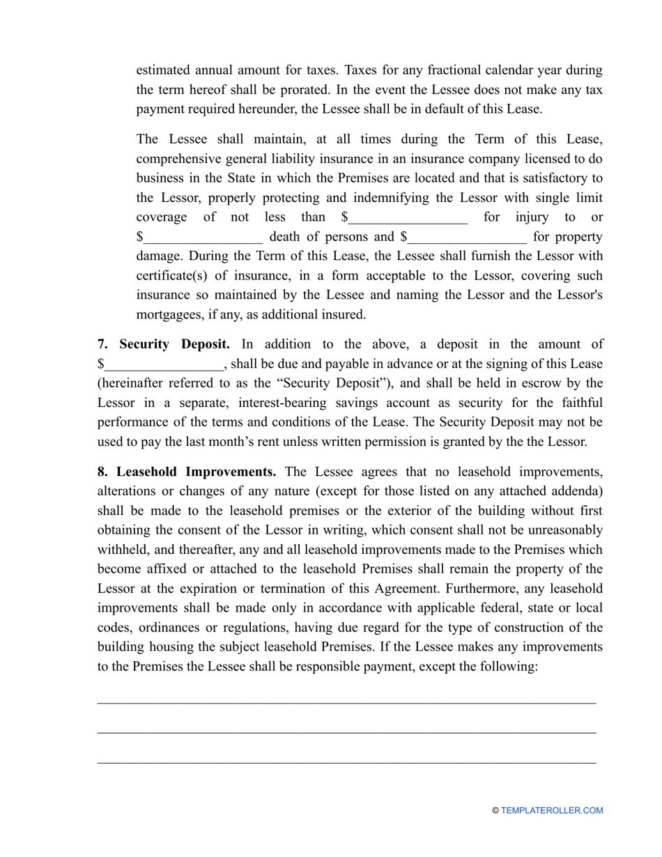 Office Space Lease Agreement Template, Page 4