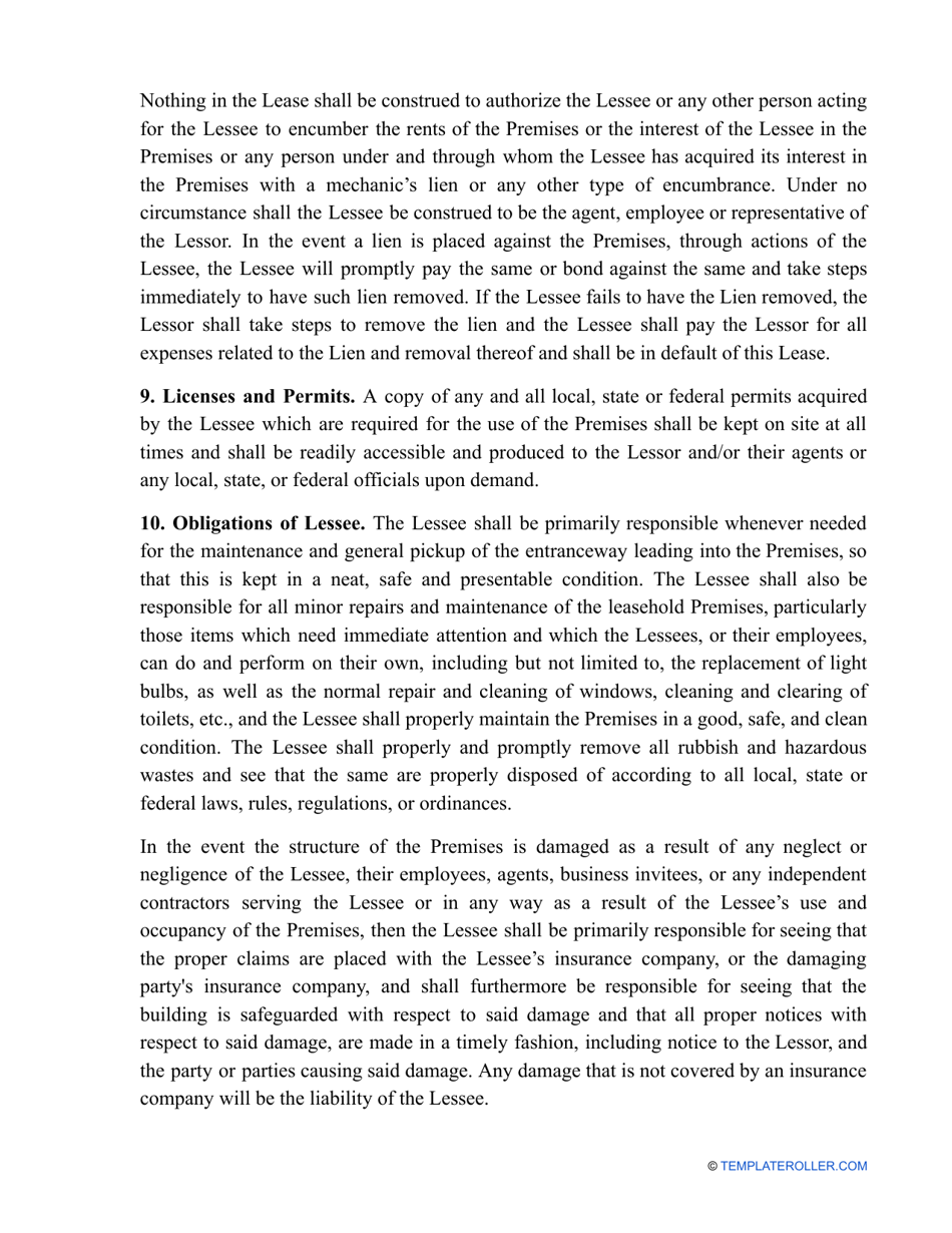 Office Space Lease Agreement Template, Page 6