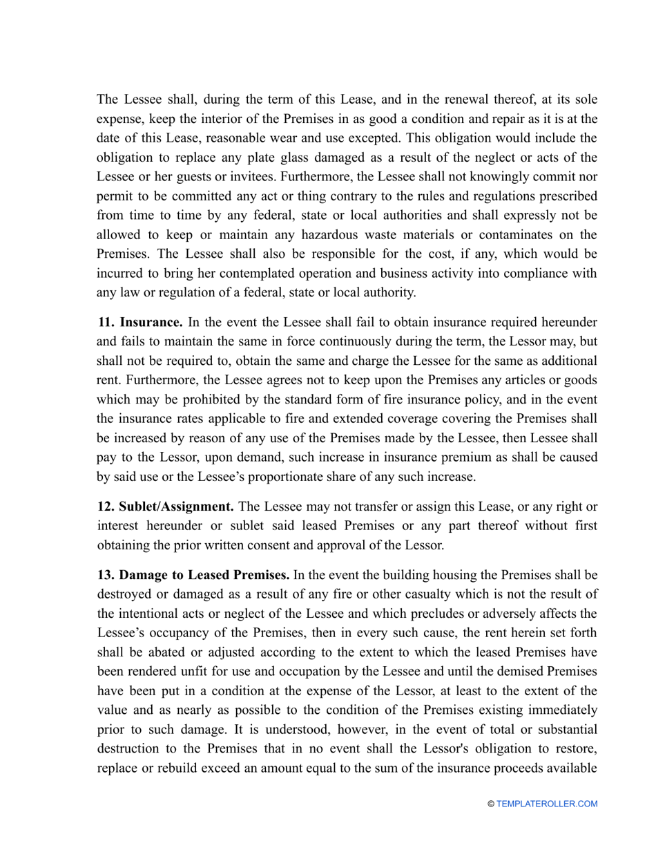 Office Space Lease Agreement Template, Page 7