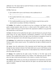 Condominium Lease Agreement Template, Page 4