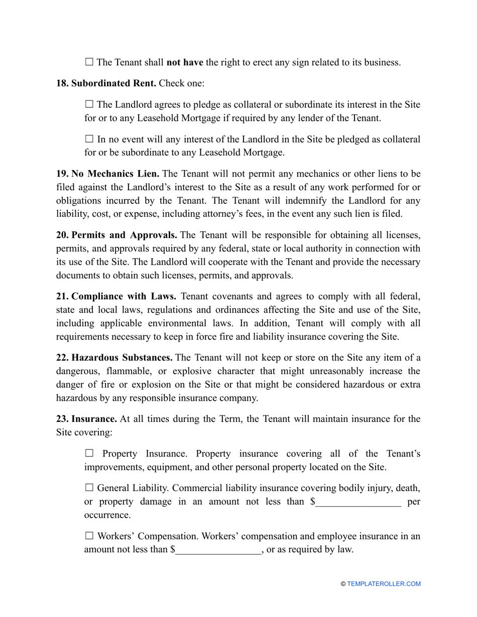 Land Rental Agreement Template - Virginia, Page 5