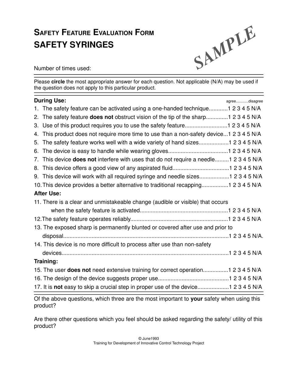 Osha 3161 How to Prevent Needlestick Injuries Answers to Some