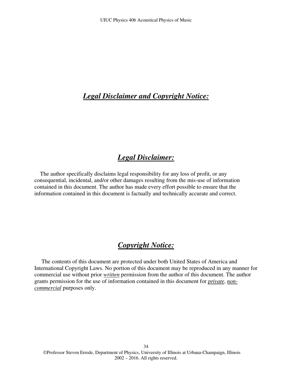 The Human Ear - Hearing, Sound Intensity and Loudness Levels - University of Illinois at Urbana-Champaign, Page 34