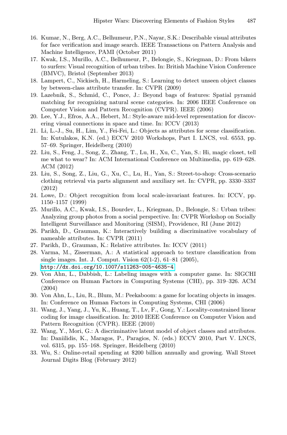 Hipster Wars: Discovering Elements of Fashion Styles - M. Hadi Kiapour, Kota Yamaguchi, Alexander C. Berg, Tamara L. Berg - University of North Carolina, Page 16