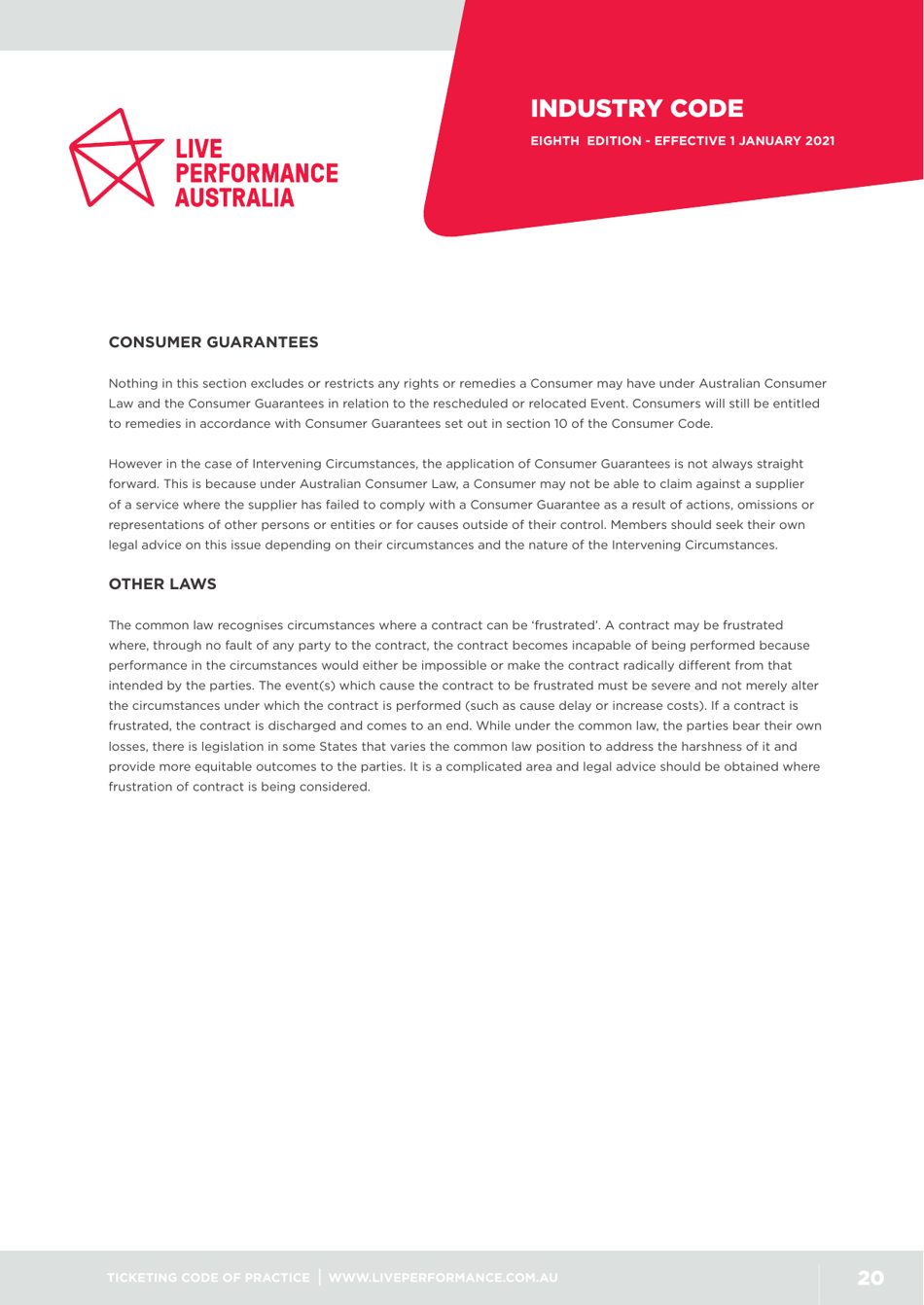 Ticketing Code of Practice - Live Performance Australia, Page 20